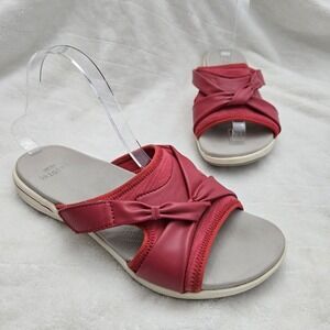 Earth Origins Shyla Women's Sz 8.5 Red Sport Slide Sandals Beach Summer Vacation